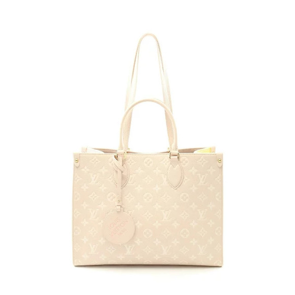Louis Vuitton Handbags - Louis Vuitton OnTheGo Monogram Empreinte Rose Pink Beige Handbag Leather Pink